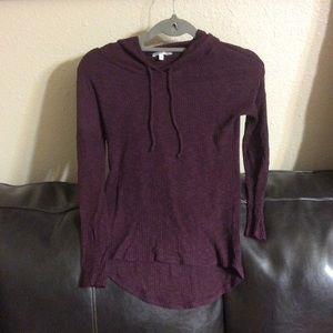 Charlotte Russe Maroon Hooded Top Size XS